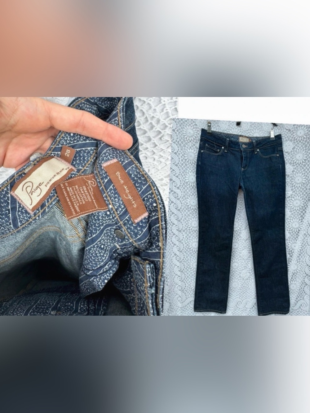 Paige Premium Denim Blue heights waist size 28 size 6 women jeans